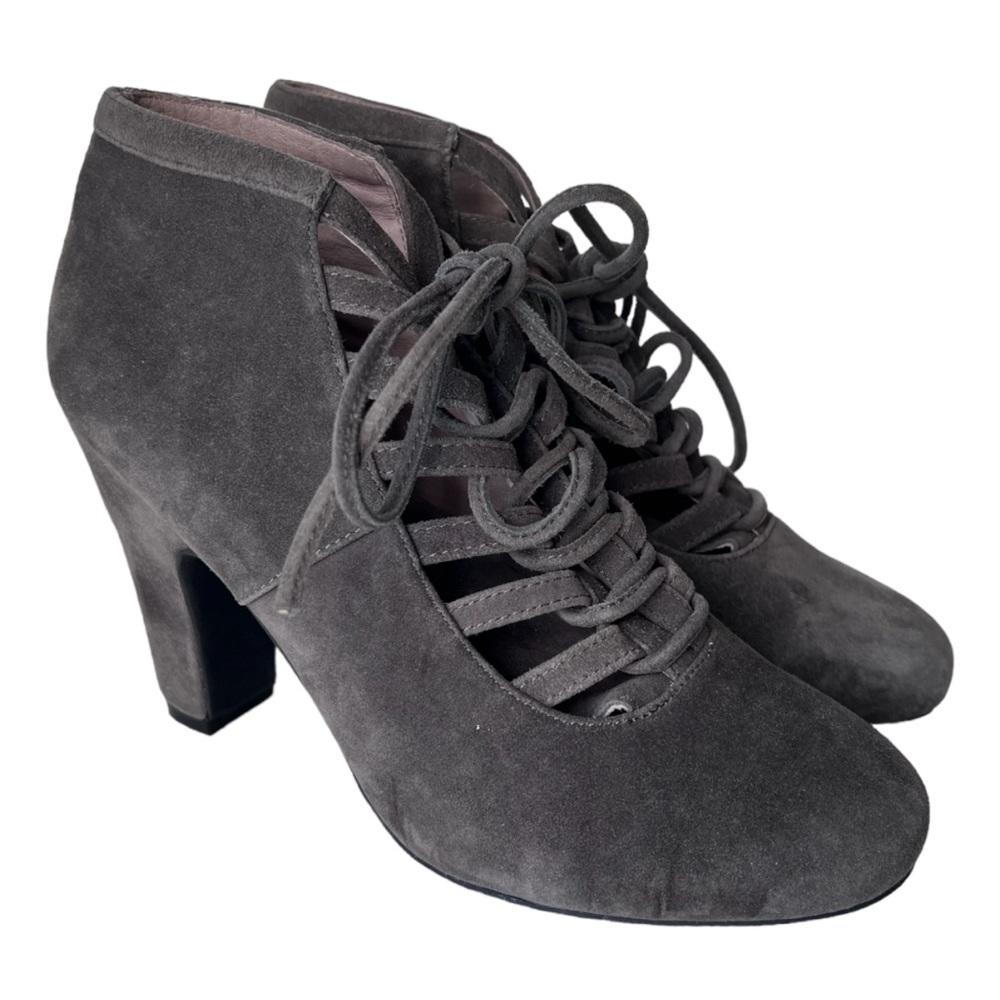 Anthropologie Faryl Robin Suede Booties Size 8.5